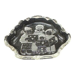 Mikasa Germany Vintage Sweet Dish Carolers 8-1/4" Heavy Crystal